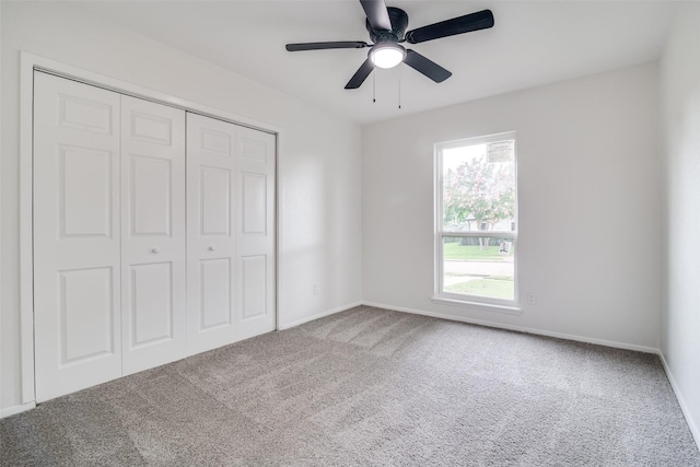 601 Red Ash Cir, Mesquite, TX 75150 - unfurnished bedroom featuring carpet flooring, a closet, and ceiling fan