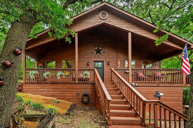 188 Hacienda, Pottsboro, TX 75076 - view of front of property with stairs and a porch