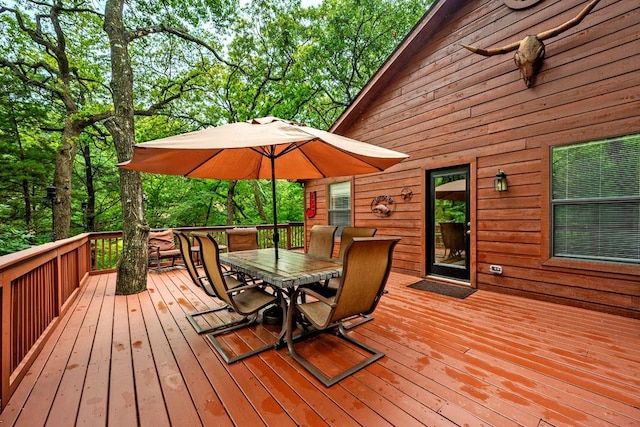 188 Hacienda, Pottsboro, TX 75076 - wooden deck with outdoor dining space