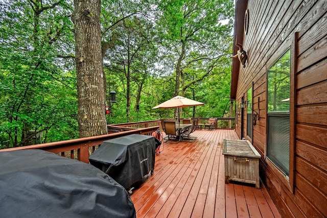 188 Hacienda, Pottsboro, TX 75076 - deck featuring outdoor dining space and a grill