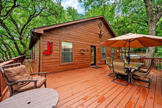 188 Hacienda, Pottsboro, TX 75076 - deck with outdoor dining area
