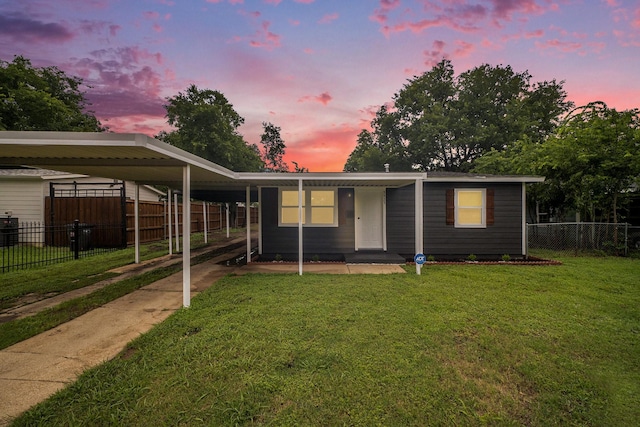 5525 Lester Granger Dr, Fort Worth, TX 76112 - view of front facade featuring an attached carport