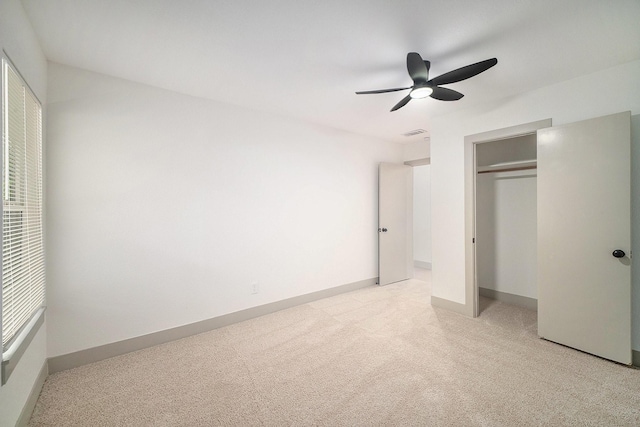 5525 Lester Granger Dr, Fort Worth, TX 76112 - unfurnished bedroom featuring light colored carpet, a closet, and ceiling fan