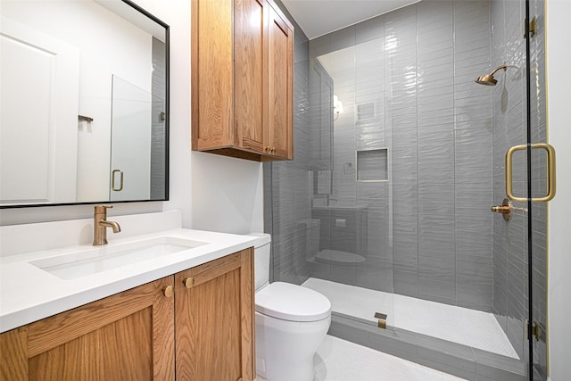 350 O Connor Ridge Blvd Unit 12, Irving, TX 75038 - bathroom with vanity, a shower stall, and tile patterned flooring