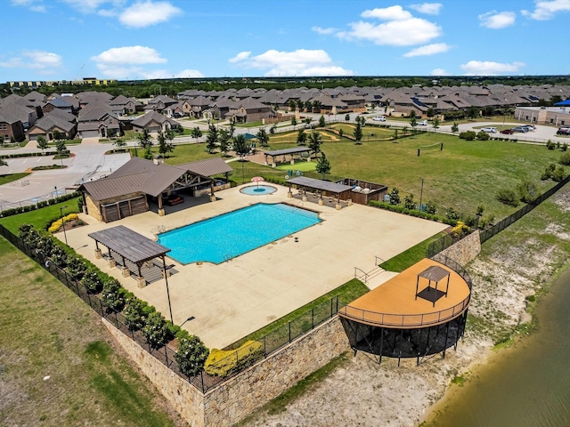 627 Beltrand Ln, Fate, TX 75087 - community pool featuring a residential view and a community hot tub