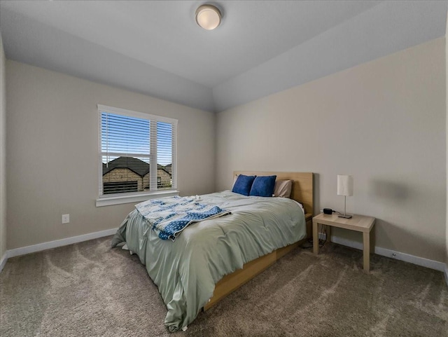 413 Coyote Creek Dr, Lavon, TX 75166 - carpeted bedroom featuring baseboards and lofted ceiling