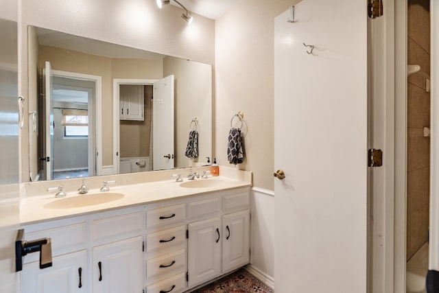 2304 Wakeforest Ct, Arlington, TX 76012 - full bathroom with double vanity