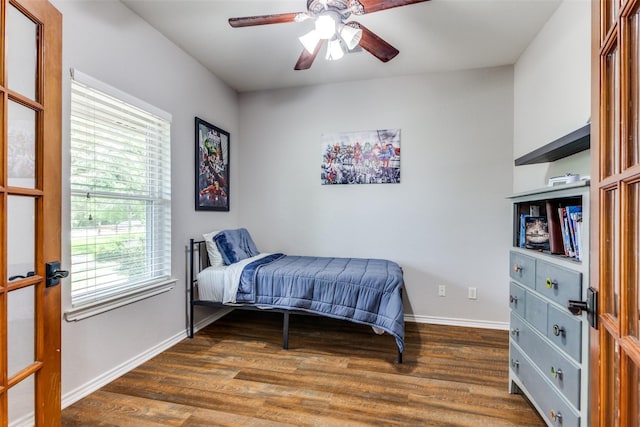 412 Paradise Canyon Cir, Paradise, TX 76073 - bedroom featuring wood finished floors and a ceiling fan