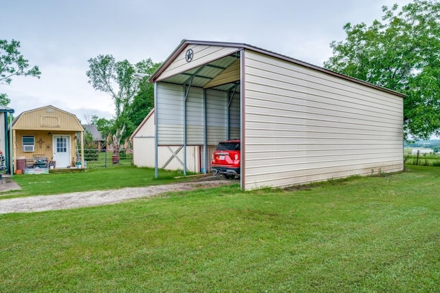 12869 Fm 1385, Pilot Point, TX 76258 - view of pole building featuring a detached carport and dirt driveway