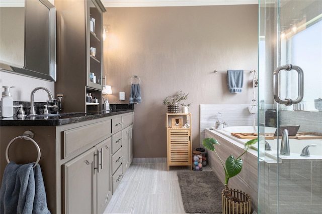 12953 Hurricane Ln, Fort Worth, TX 76244 - full bath featuring vanity, a bath, and a shower stall