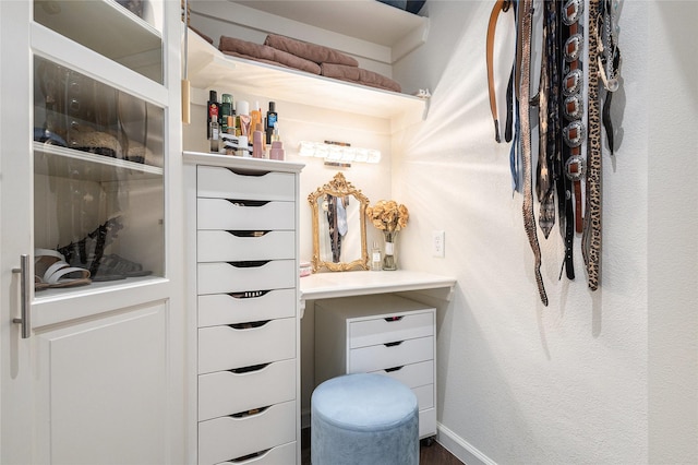 12953 Hurricane Ln, Fort Worth, TX 76244 - walk in closet featuring wood finished floors