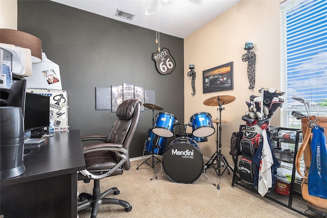 12953 Hurricane Ln, Fort Worth, TX 76244 - office area featuring ceiling fan