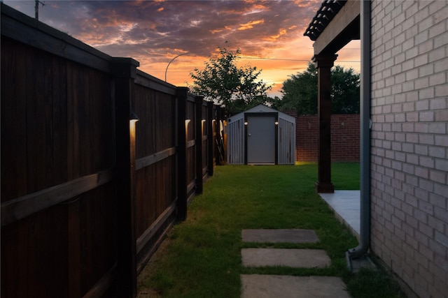 12953 Hurricane Ln, Fort Worth, TX 76244 - fenced backyard with a storage shed