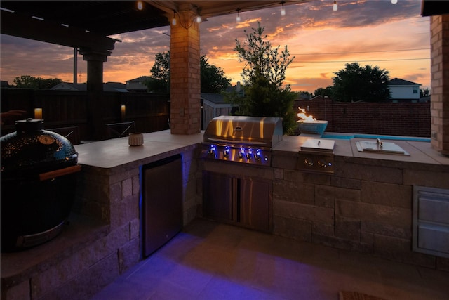 12953 Hurricane Ln, Fort Worth, TX 76244 - view of patio / terrace with exterior kitchen