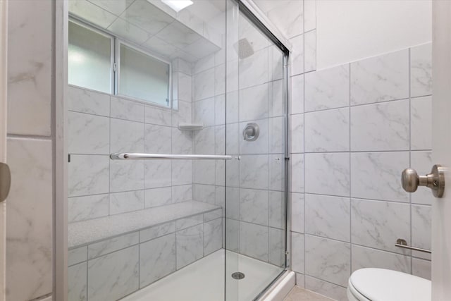 2206 Spring Leaf Dr, Carrollton, TX 75006 - bathroom featuring a shower stall and toilet
