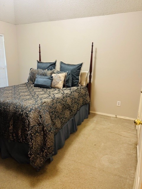 2322 Greenfield Cir, Garland, TX 75040 - bedroom with light carpet and a textured ceiling