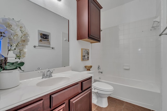 9700 Mulligan Dr, Mckinney, TX 75072 - full bath featuring vanity, tile patterned floors, and washtub / shower combination