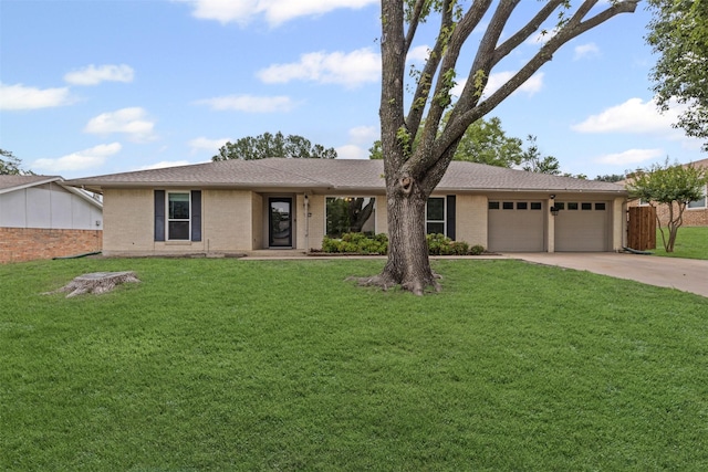 6767 Winifred Dr, Fort Worth, TX 76133 - ranch-style house with driveway, an attached garage, brick siding, and a shingled roof