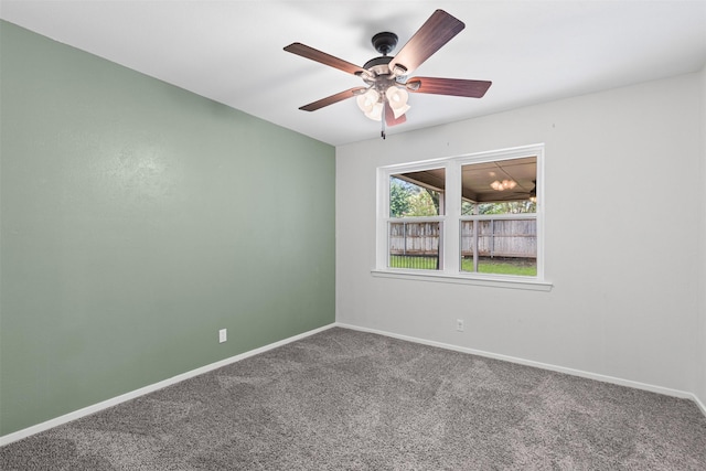 6767 Winifred Dr, Fort Worth, TX 76133 - unfurnished room with carpet and a ceiling fan