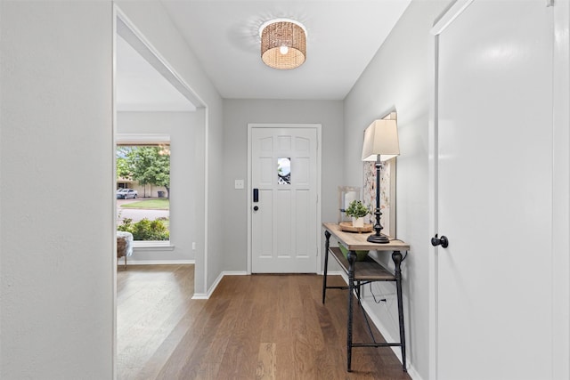 6767 Winifred Dr, Fort Worth, TX 76133 - entryway with wood finished floors and baseboards