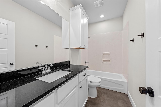 5500 Black Horse, Waco, TX 76708 - full bathroom featuring vanity, shower / washtub combination, and finished concrete flooring