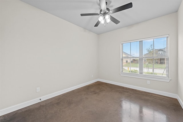 5500 Black Horse, Waco, TX 76708 - empty room featuring concrete floors and ceiling fan