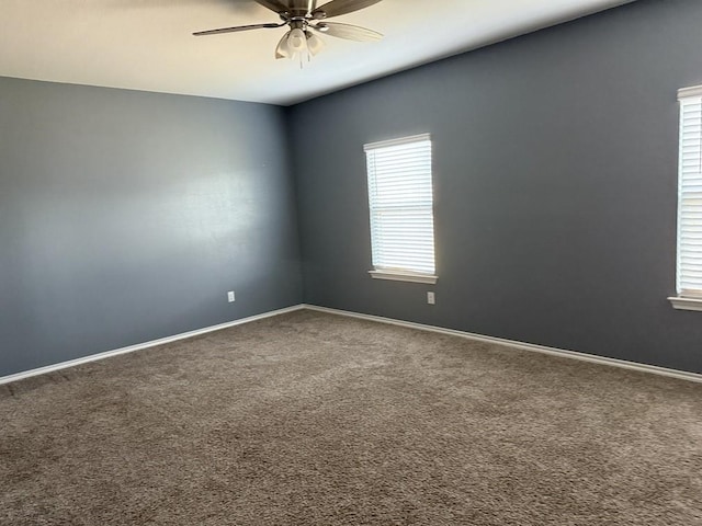312 Wagon Wheel Dr, Josephine, TX 75189 - carpeted empty room with ceiling fan and baseboards
