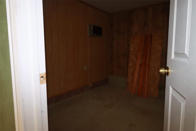 517 Annapolis Dr, Fort Worth, TX 76108 - interior space featuring wooden walls and a wall mounted AC