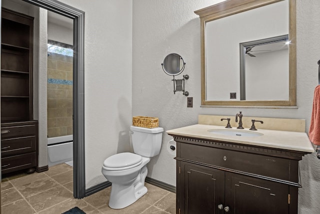 101 Goldfinch Ln, Weatherford, TX 76088 - full bath with vanity, a textured wall, and shower / bath combination