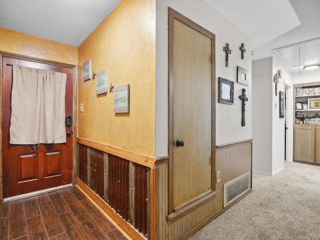 2012 Mobile Dr, Ennis, TX 75119 - corridor featuring attic access