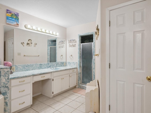 239 Valek Rd, Ennis, TX 75119 - full bath featuring tile patterned flooring, a shower stall, and vanity