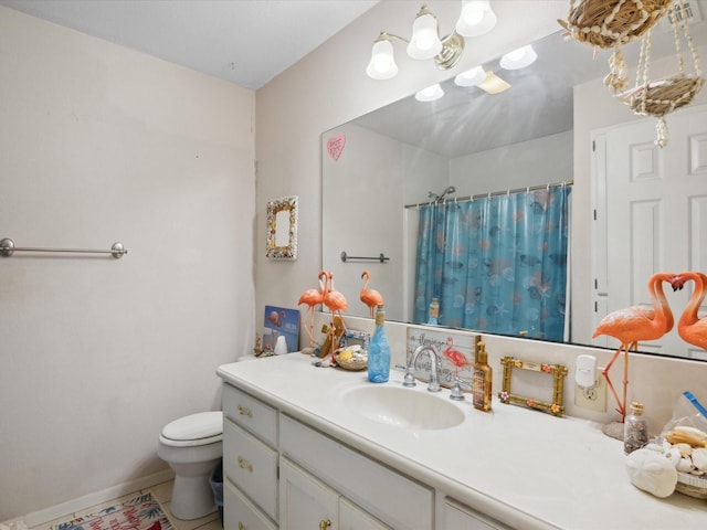 239 Valek Rd, Ennis, TX 75119 - bathroom with vanity, curtained shower, and tile patterned floors