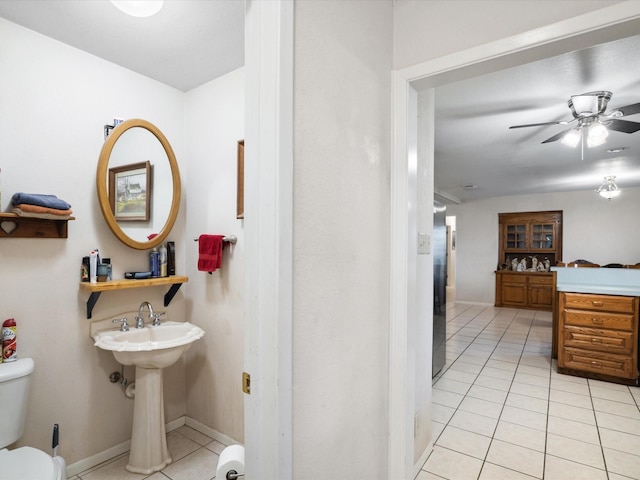 239 Valek Rd, Ennis, TX 75119 - bathroom with tile patterned flooring and ceiling fan
