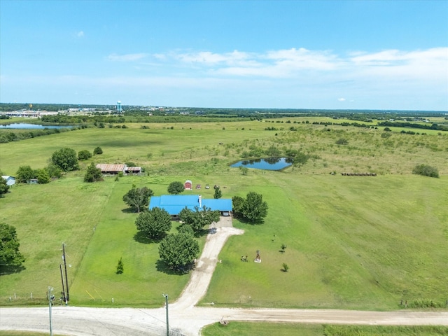 239 Valek Rd, Ennis, TX 75119 - aerial view of sparsely populated area with a large body of water