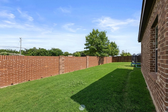 406 Garden Tree Trl, Midlothian, TX 76065 - fenced backyard with a trampoline