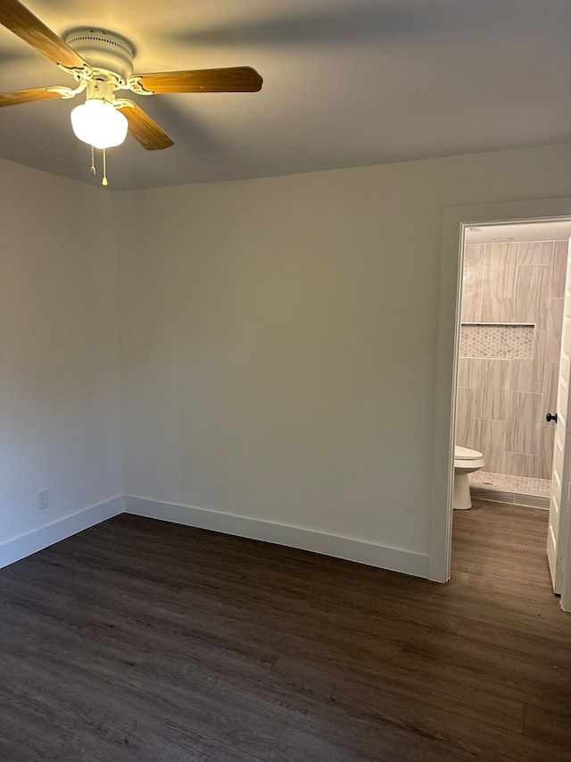 616 Leyenda Dr, Mesquite, TX 75149 - spare room with dark wood-style flooring and a ceiling fan