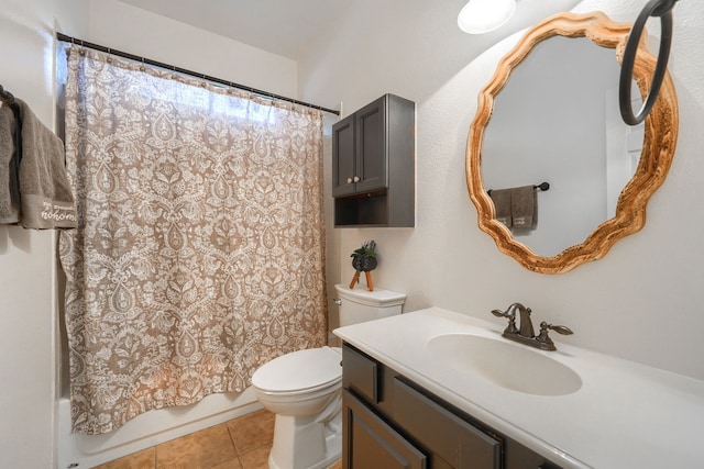 2860 Prado, Grand Prairie, TX 75054 - bathroom featuring vanity, tile patterned floors, and shower / tub combo