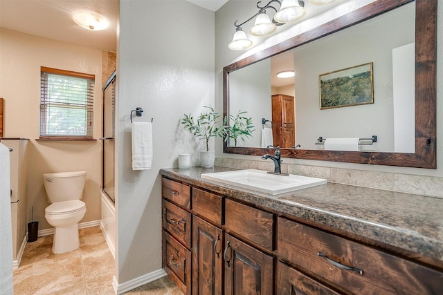 221 Sierra Dr, Joshua, TX 76058 - full bathroom with vanity and bath / shower combo with glass door