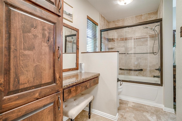 221 Sierra Dr, Joshua, TX 76058 - full bath with combined bath / shower with glass door and tile patterned floors