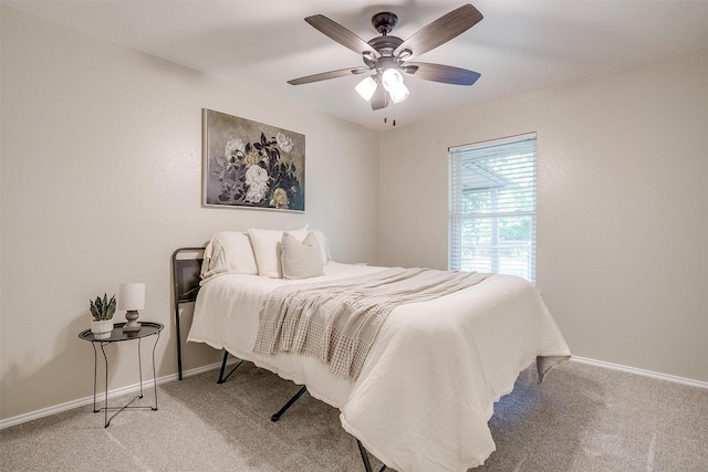 221 Sierra Dr, Joshua, TX 76058 - bedroom featuring light colored carpet and ceiling fan