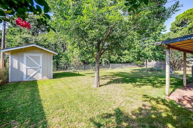 221 Sierra Dr, Joshua, TX 76058 - fenced backyard with a storage shed