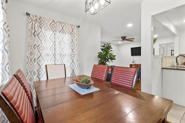 717 Thersa Dr, River Oaks, TX 76114 - dining room with ceiling fan and recessed lighting