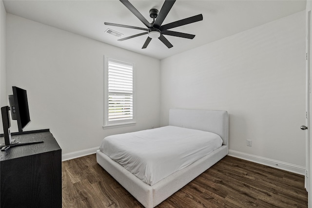 1430 Shaker Hills Rd, Gunter, TX 75058 - bedroom with dark wood-type flooring and ceiling fan