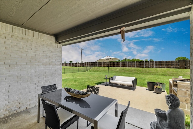 1430 Shaker Hills Rd, Gunter, TX 75058 - fenced backyard with a patio