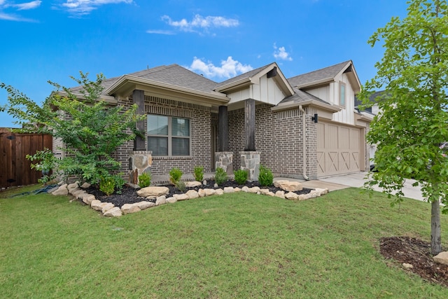 5524 Santa Elena Ct, Fort Worth, TX 76126 - view of front of property with brick siding, a garage, driveway, and roof with shingles