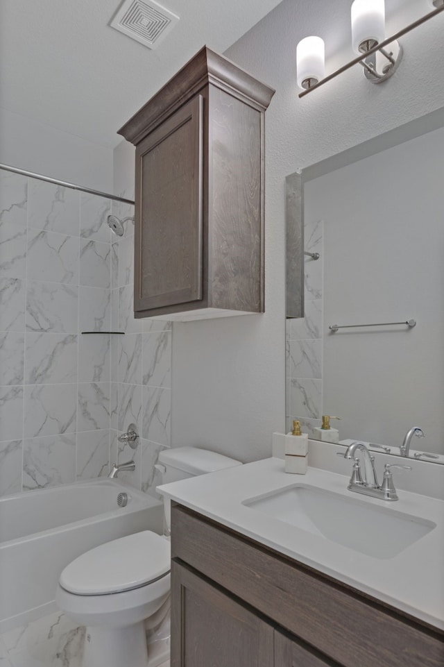 5524 Santa Elena Ct, Fort Worth, TX 76126 - full bath with vanity,  shower combination, and marble finish floors