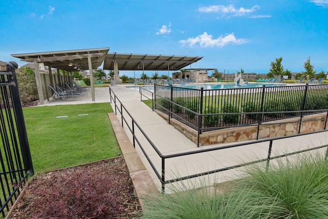 5524 Santa Elena Ct, Fort Worth, TX 76126 - view of community featuring a swimming pool and a patio