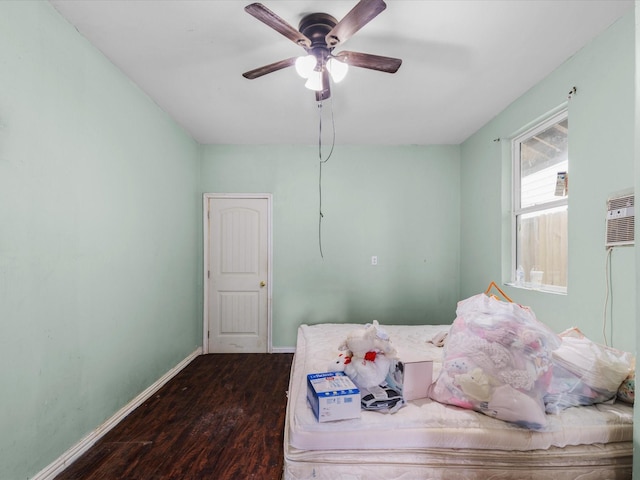 2232 E Kiest Blvd, Dallas, TX 75216 - bedroom with wood finished floors and ceiling fan