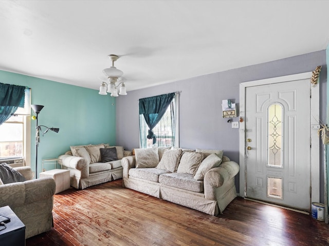 2232 E Kiest Blvd, Dallas, TX 75216 - living area with dark wood-style floors