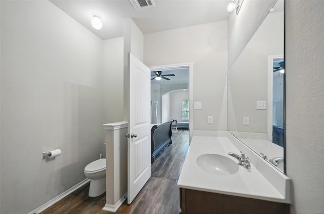 1209 Jasper Xing, Princeton, TX 75407 - bathroom featuring wood finished floors, vanity, and a ceiling fan